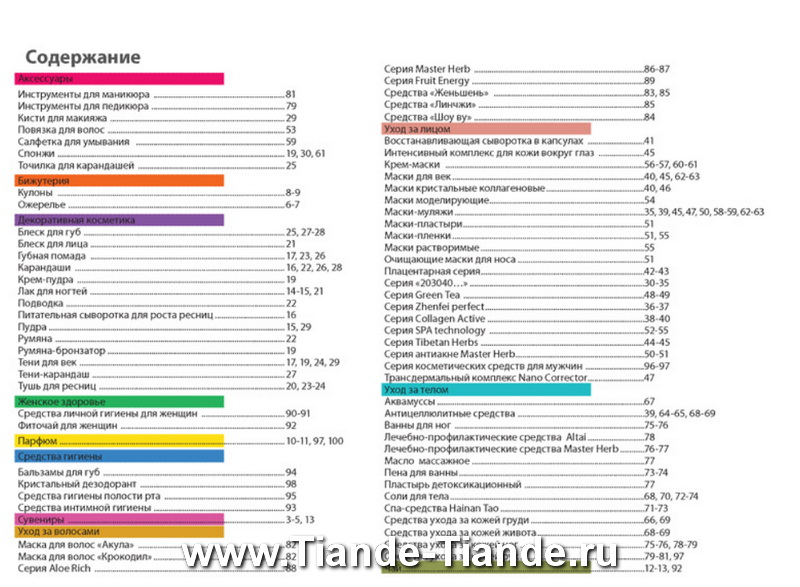 Каталог Tiande 2012